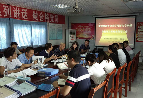 陜西省企業(yè)信用評定專家組對陜煤建設集團進行企業(yè)評定
