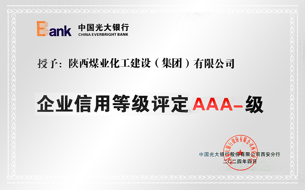 企業(yè)信用等級AAA-、AA+級